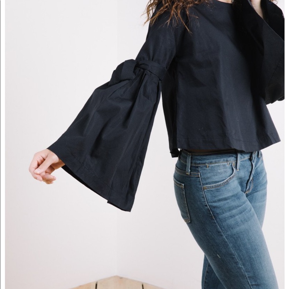 Free People Obviously Yours black cotton blouse XS - Picture 7 of 8
